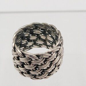 Weaved pattern 925 ring